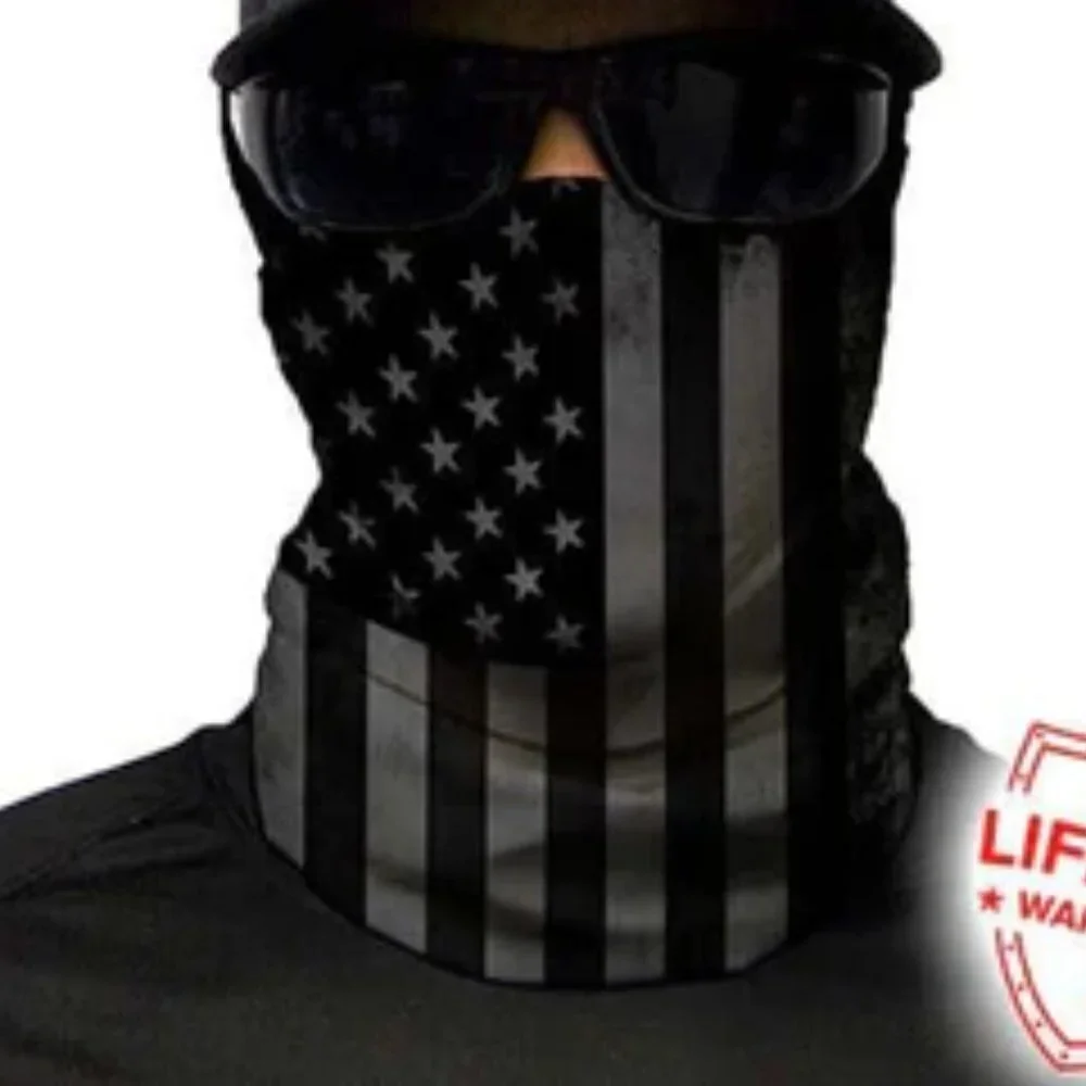 SA Soul of Adventure Face Shield® Blackout American Flag New One Size Unisex